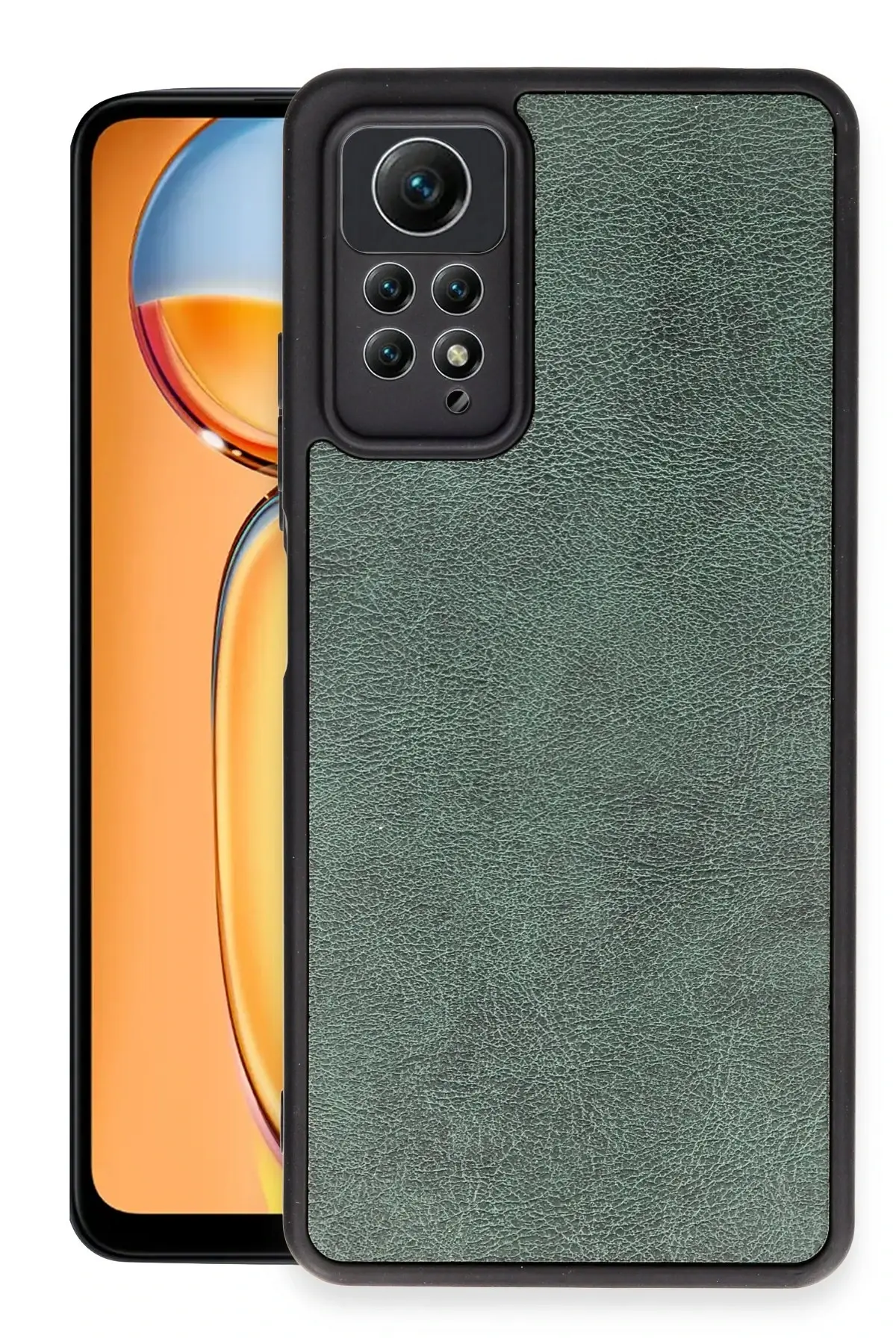 Newface Xiaomi Redmi Note 12 Pro 4G Kılıf Aras Deri Kapak - Koyu Yeşil