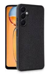 Newface Samsung Galaxy M15 Kılıf Aras Deri Kapak - Siyah