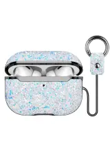 Onegif Airpods Pro 2 (2.nesil) Bright Simli Airpods Kapak - Gümüş