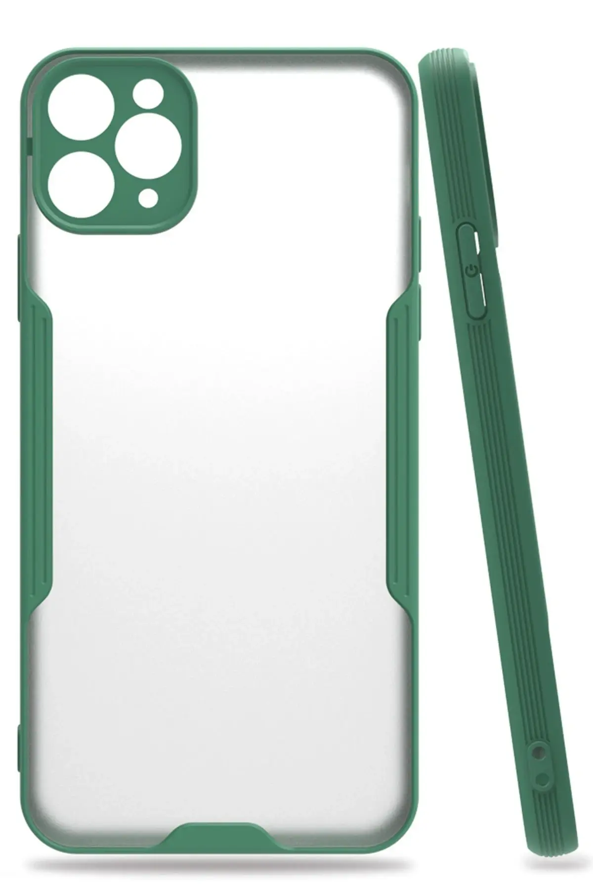 Newface iPhone 11 Pro Max Kılıf Platin Silikon - Yeşil