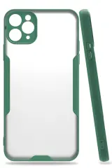 Newface iPhone 11 Pro Max Kılıf Platin Silikon - Yeşil