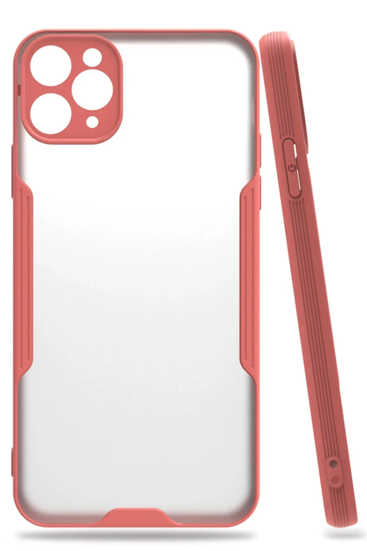 Newface iPhone 11 Pro Max Kılıf Platin Silikon - Pembe