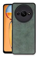 Newface Xiaomi Redmi A3 4G Kılıf Aras Deri Kapak - Koyu Yeşil