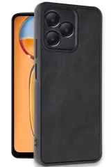 Newface Realme Note 50 4G Kılıf Aras Deri Kapak - Siyah