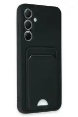 Newface Samsung Galaxy A35 5G Kılıf Kelvin Kartvizitli Silikon - Siyah