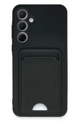 Newface Samsung Galaxy A35 5G Kılıf Kelvin Kartvizitli Silikon - Siyah