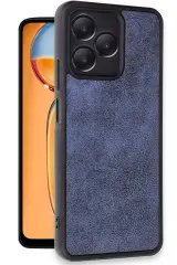 Newface Realme Note 50 4G Kılıf Aras Deri Kapak - Lacivert