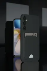 Newface Samsung Galaxy A35 5G Kılıf Kelvin Kartvizitli Silikon - Lacivert