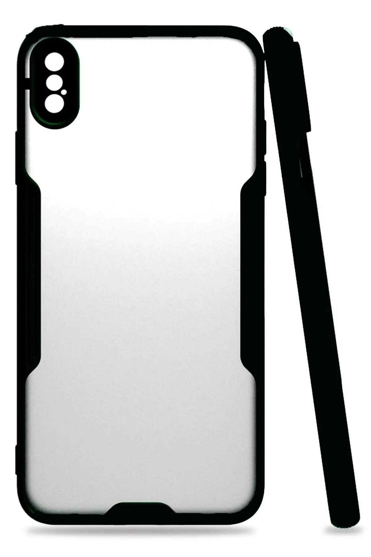 Newface iPhone XS Max Kılıf Platin Silikon - Siyah