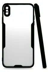 Newface iPhone XS Max Kılıf Platin Silikon - Siyah