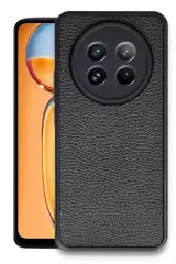 Newface Realme 12 5G Kılıf Aras Deri Kapak - Siyah