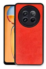 Newface Realme 12 5G Kılıf Aras Deri Kapak - Kırmızı
