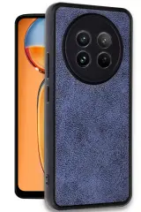 Newface Realme 12 5G Kılıf Aras Deri Kapak - Lacivert