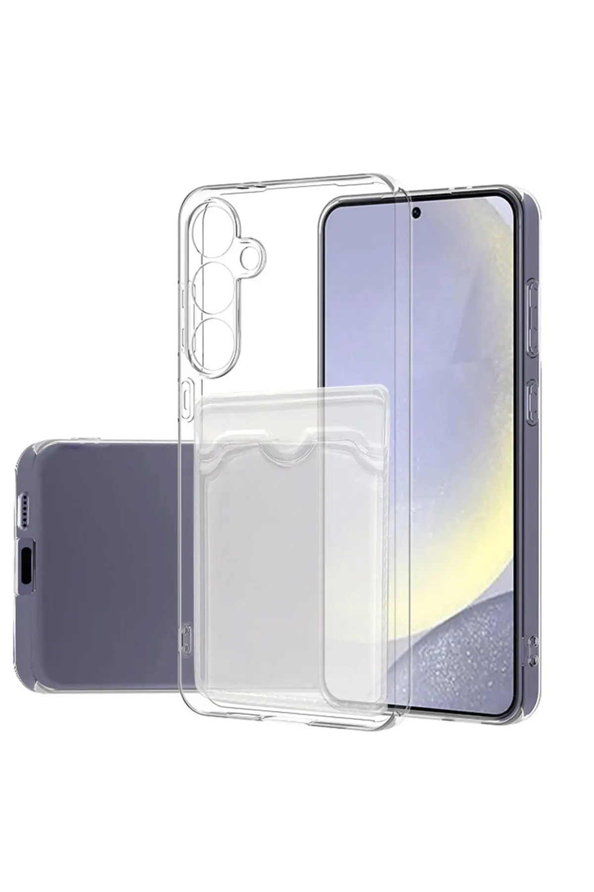 Newface Samsung Galaxy S24 FE Kılıf Kart Şeffaf Silikon - Şeffaf