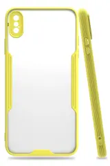 Newface iPhone XS Max Kılıf Platin Silikon - Sarı