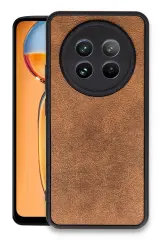 Newface Realme 12 5G Kılıf Aras Deri Kapak - Taba