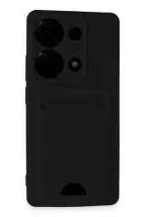 Newface Xiaomi Redmi Note 13 Pro 4G Kılıf Kelvin Kartvizitli Silikon - Siyah