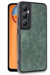 Newface Realme C65 Kılıf Aras Deri Kapak - Koyu Yeşil