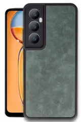 Newface Realme C65 Kılıf Aras Deri Kapak - Koyu Yeşil