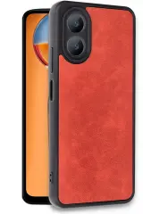 Newface Oppo A38 Kılıf Aras Deri Kapak - Kırmızı