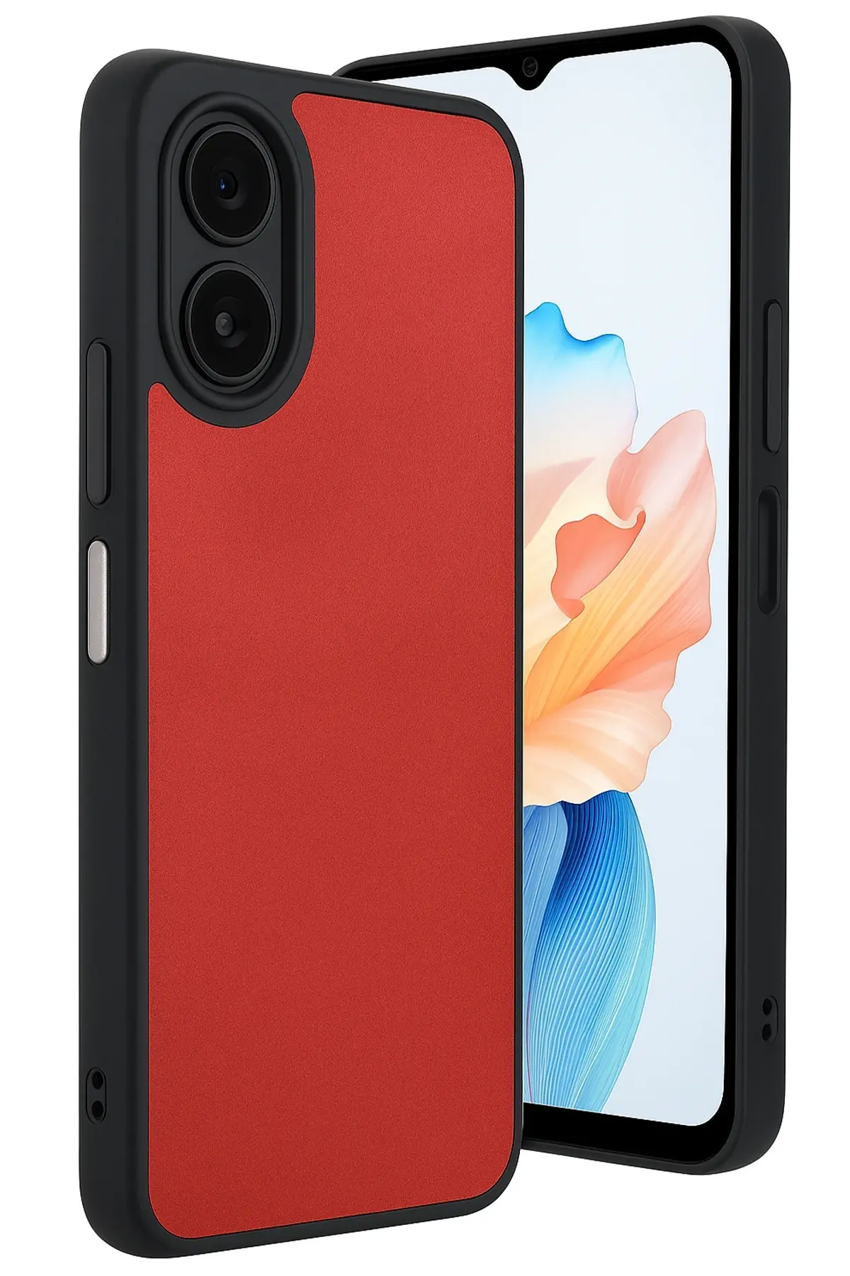 Newface Oppo A38 Kılıf Aras Deri Kapak - Kırmızı