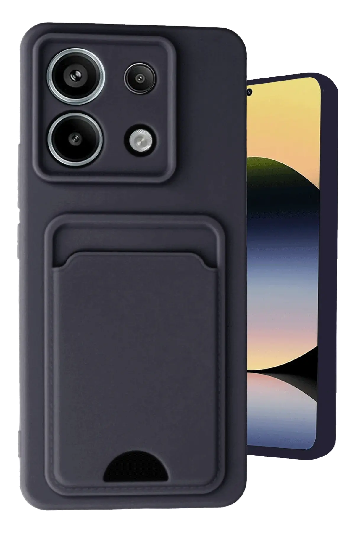 Newface Xiaomi Redmi Note 13 Pro 5G Kılıf Kelvin Kartvizitli Silikon - Siyah