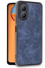 Newface Oppo A38 Kılıf Aras Deri Kapak - Lacivert