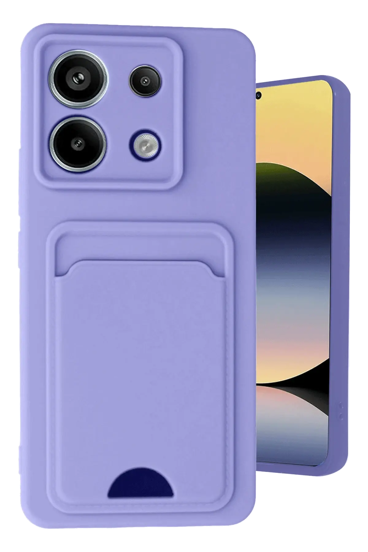 Newface Xiaomi Redmi Note 13 Pro 5G Kılıf Kelvin Kartvizitli Silikon - Lila