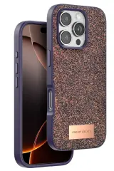 Onegif iPhone 16 Pro Bright Simli Kapak - Derin Mor