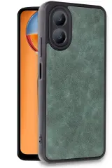 Newface Oppo A38 Kılıf Aras Deri Kapak - Koyu Yeşil