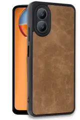 Newface Oppo A38 Kılıf Aras Deri Kapak - Taba