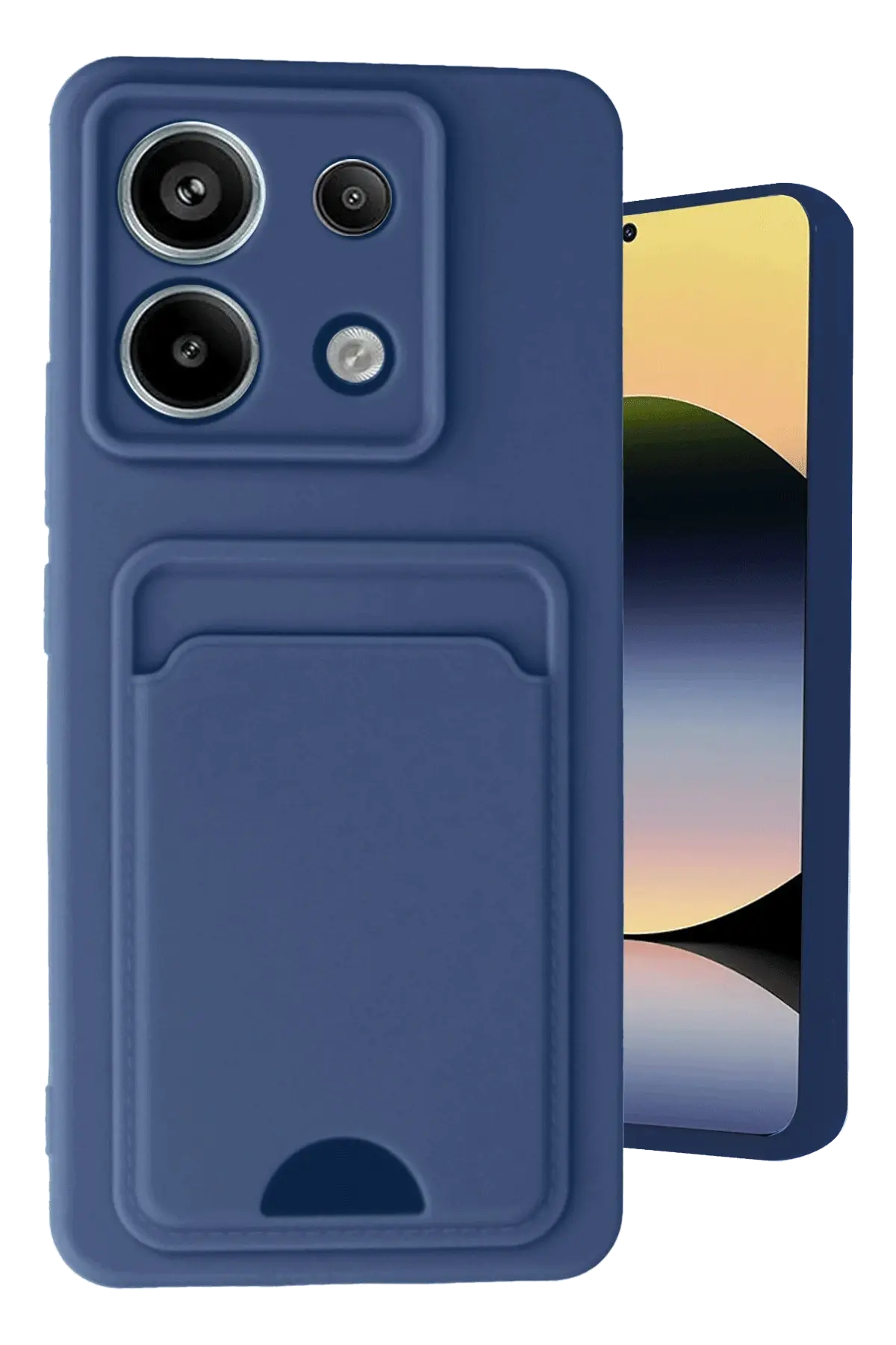 Newface Xiaomi Redmi Note 13 Pro 5G Kılıf Kelvin Kartvizitli Silikon - Lacivert