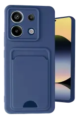 Newface Xiaomi Redmi Note 13 Pro 5G Kılıf Kelvin Kartvizitli Silikon - Lacivert