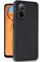 Newface Realme 12 Lite Kılıf Aras Deri Kapak - Siyah