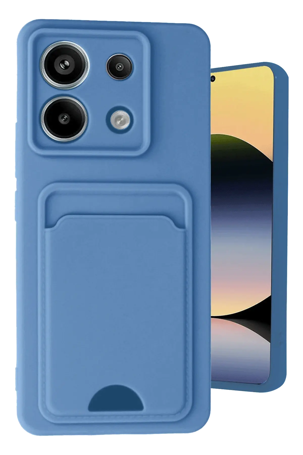 Newface Xiaomi Redmi Note 13 Pro 5G Kılıf Kelvin Kartvizitli Silikon - Mavi