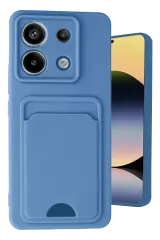 Newface Xiaomi Redmi Note 13 Pro 5G Kılıf Kelvin Kartvizitli Silikon - Mavi