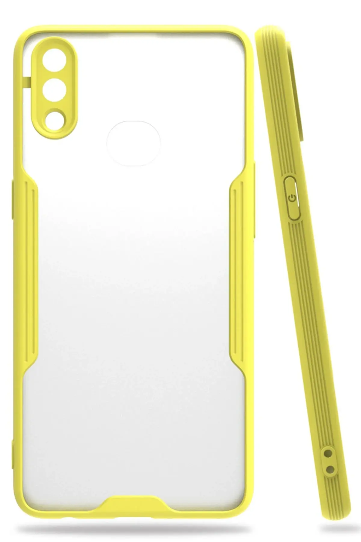 Newface Samsung Galaxy A10S Kılıf Platin Silikon - Sarı