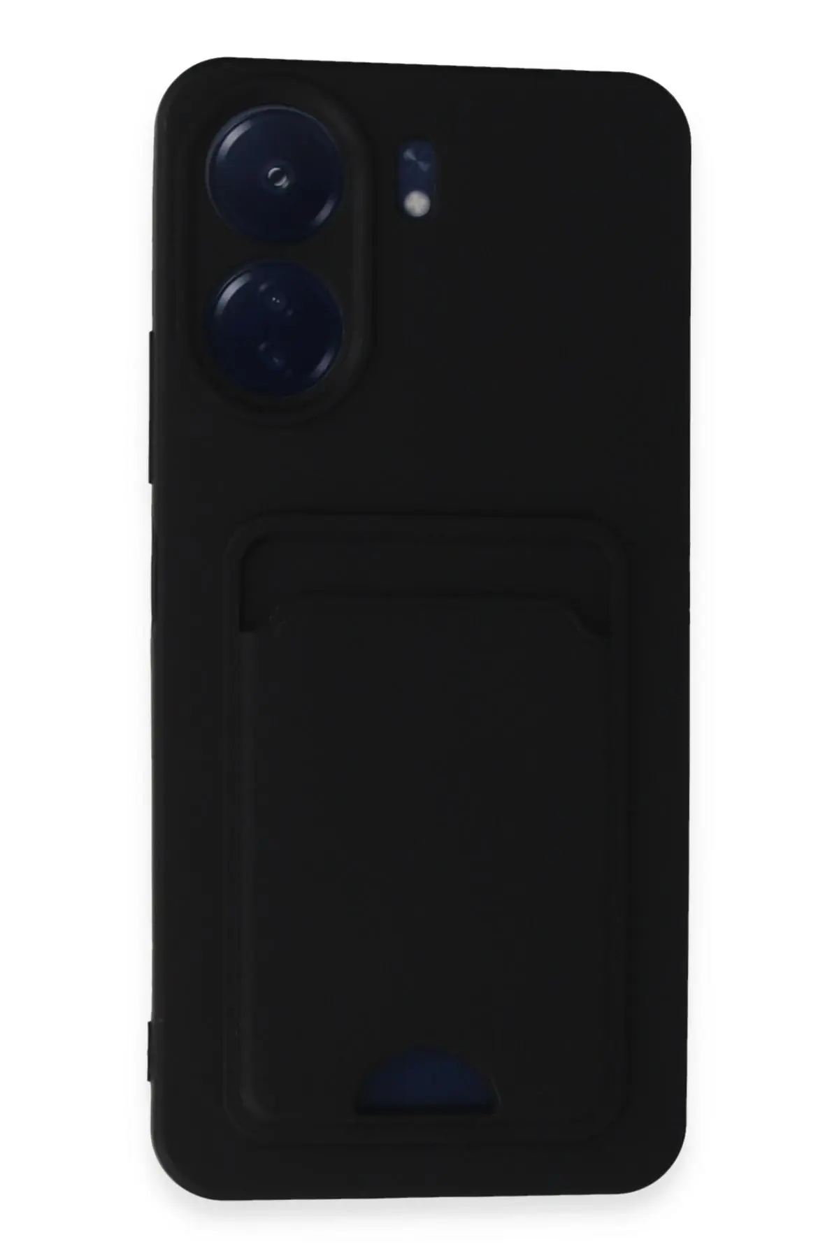 Newface Xiaomi Redmi 13C Kılıf Kelvin Kartvizitli Silikon - Siyah