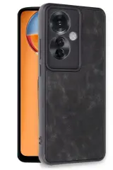 Newface Oppo Reno 11F Kılıf Aras Deri Kapak - Siyah