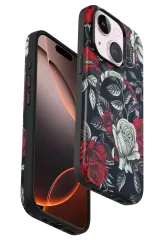 Onegif iPhone 14 Flower Series Magsafe Kapak - Siyah