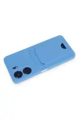 Newface Xiaomi Redmi 13C Kılıf Kelvin Kartvizitli Silikon - Mavi