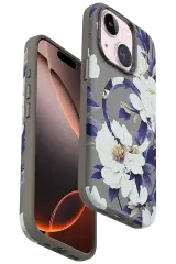 Onegif iPhone 14 Flower Series Magsafe Kapak - Gri