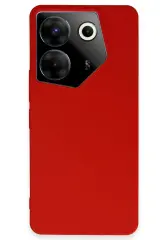 Newface Tecno Camon 20 Pro 5G Kılıf First Silikon - Kırmızı