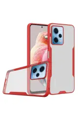 Newface Xiaomi Redmi Note 12 5G Kılıf Platin Silikon - Kırmızı