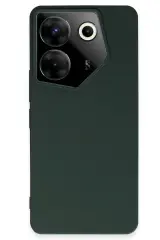 Newface Tecno Camon 20 Pro 5G Kılıf First Silikon - Koyu Yeşil