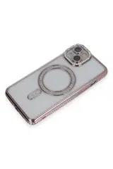 Newface iPhone 13 Kılıf Joke Simli Magneticsafe Kılıf - Pembe