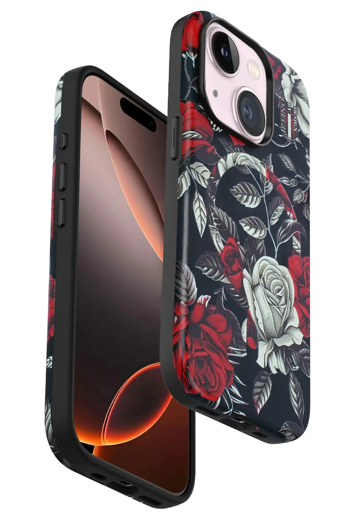 Onegif iPhone 15 Flower Series Magsafe Kapak - Siyah