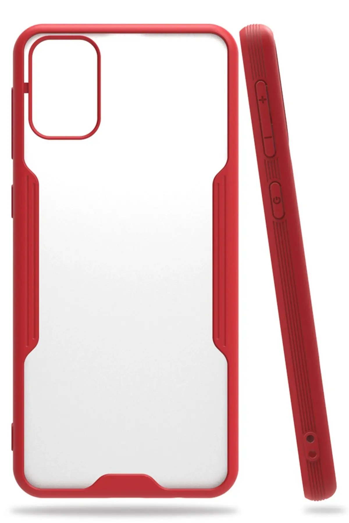 Newface Samsung Galaxy M31 Kılıf Platin Silikon - Kırmızı