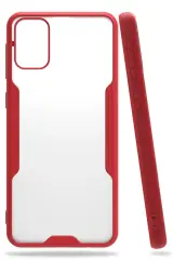 Newface Samsung Galaxy M31 Kılıf Platin Silikon - Kırmızı