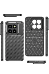 Newface Xiaomi Mi 14T Pro Kılıf Auto Focus Karbon Kapak - Siyah